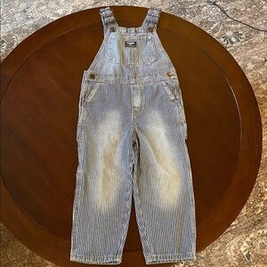 OshKosh B'gosh Blue and White Striped Overalls